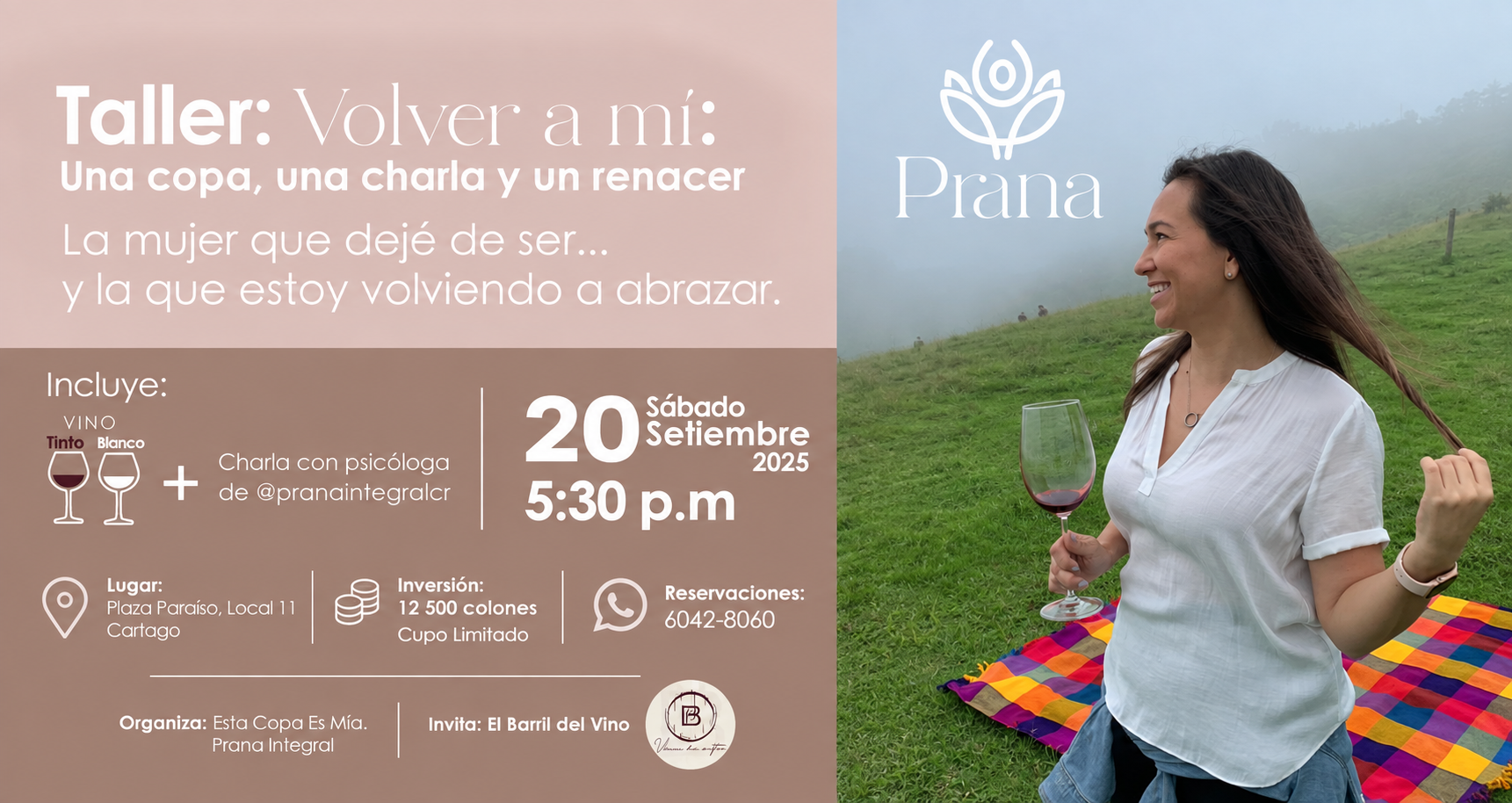 Taller Volver a mí: Una copa, una charla, un renacer