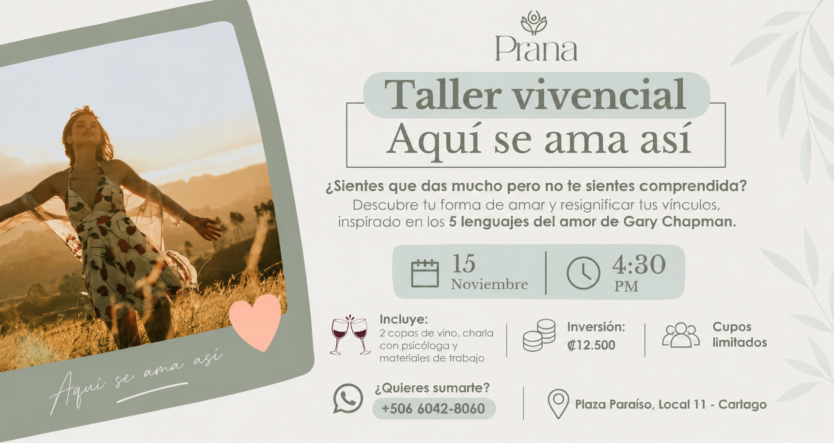 Taller Vivencial: "Aquí se ama así"